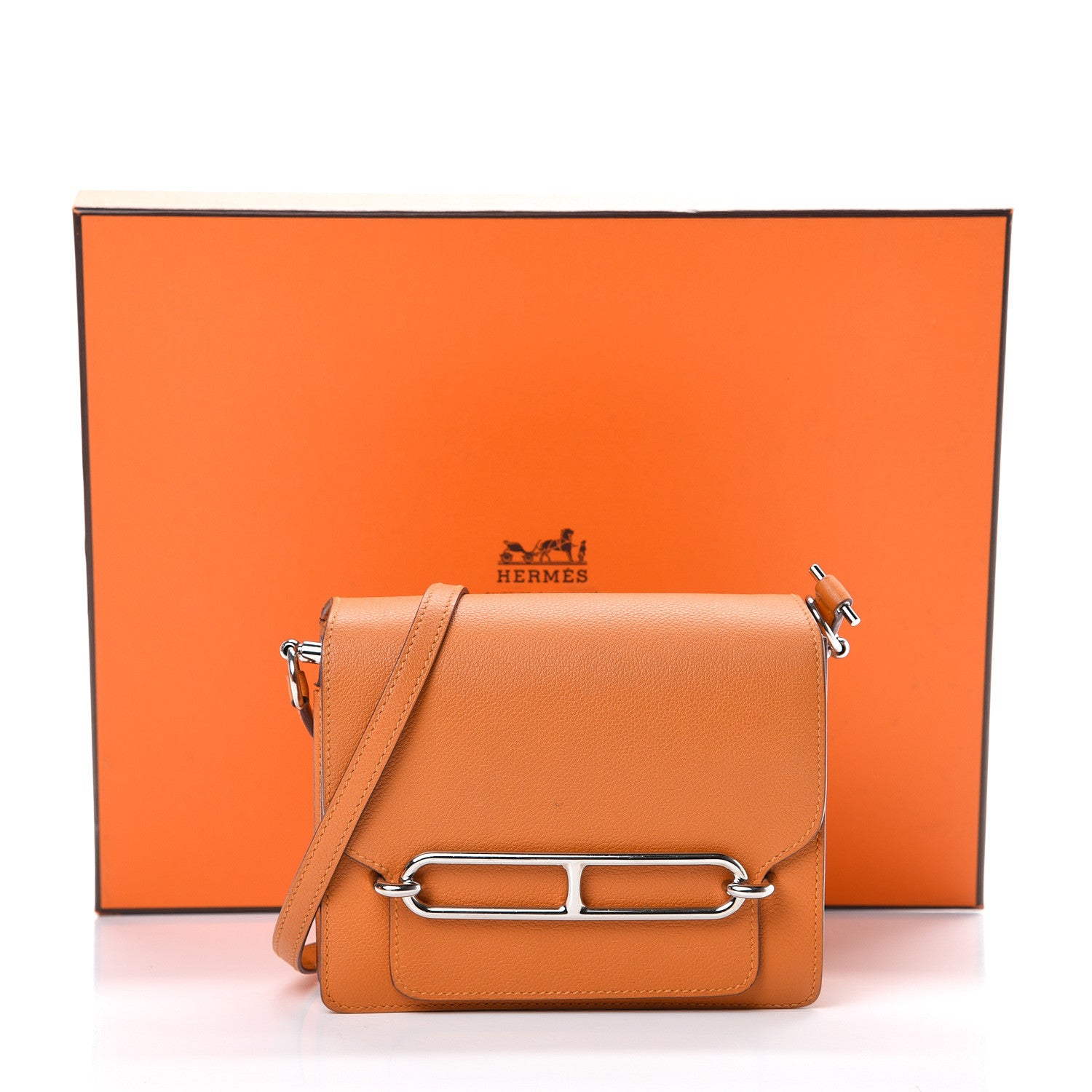 Hermes Evercolor Mini Sac Roulis Abricot 11 of 11