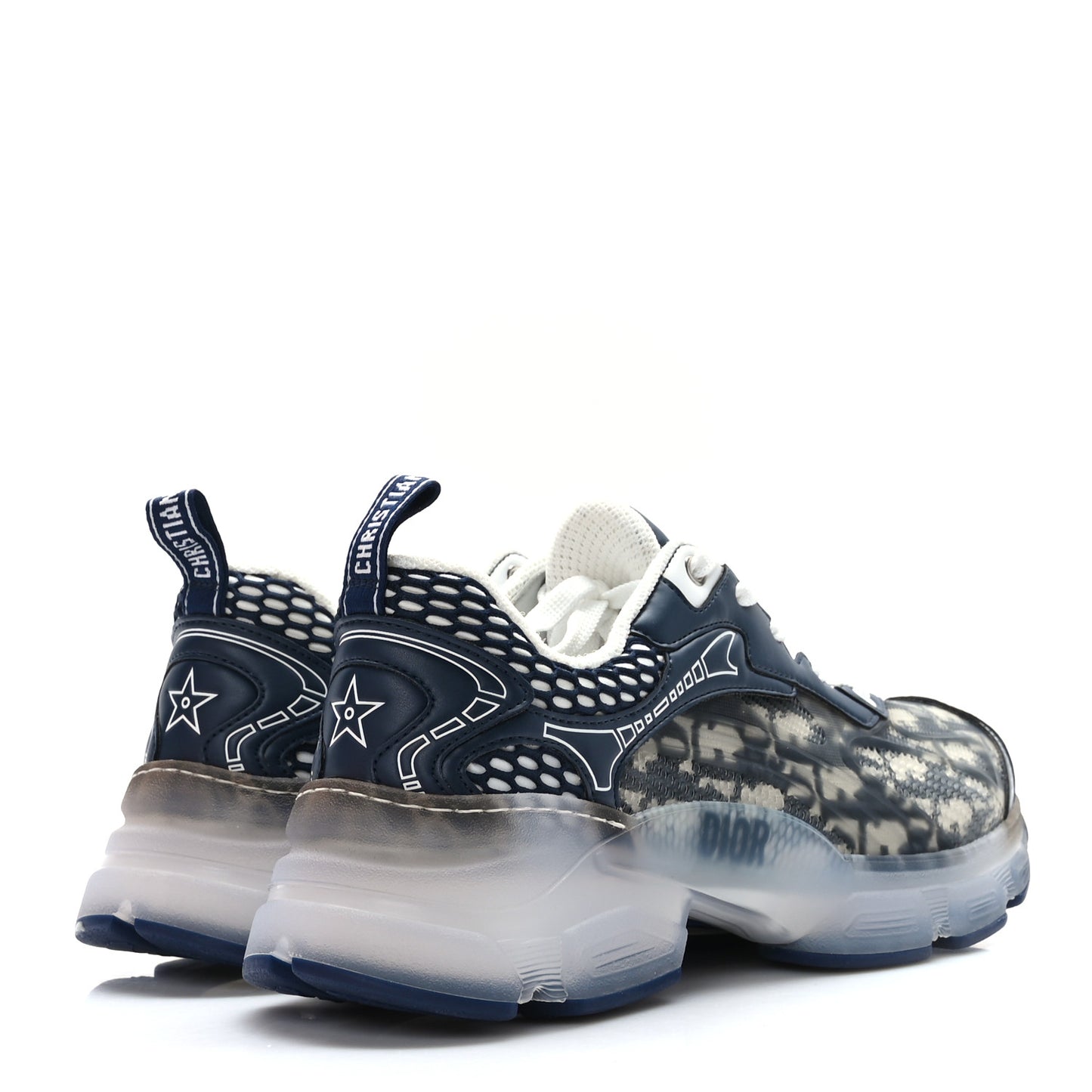 Technical Fabric Mesh Obique Dior Vibe Sneakers 39 Deep Blue