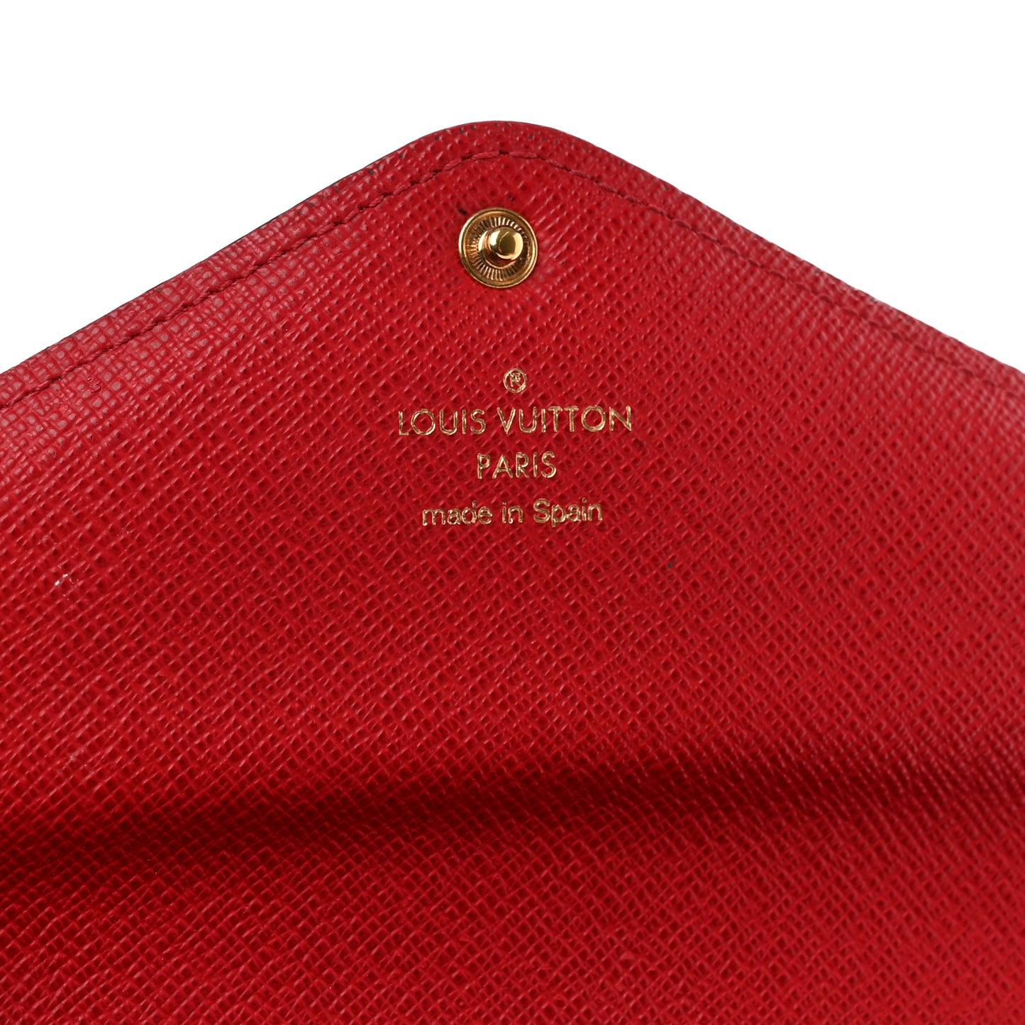 Damier Ebene Josephine Wallet Red