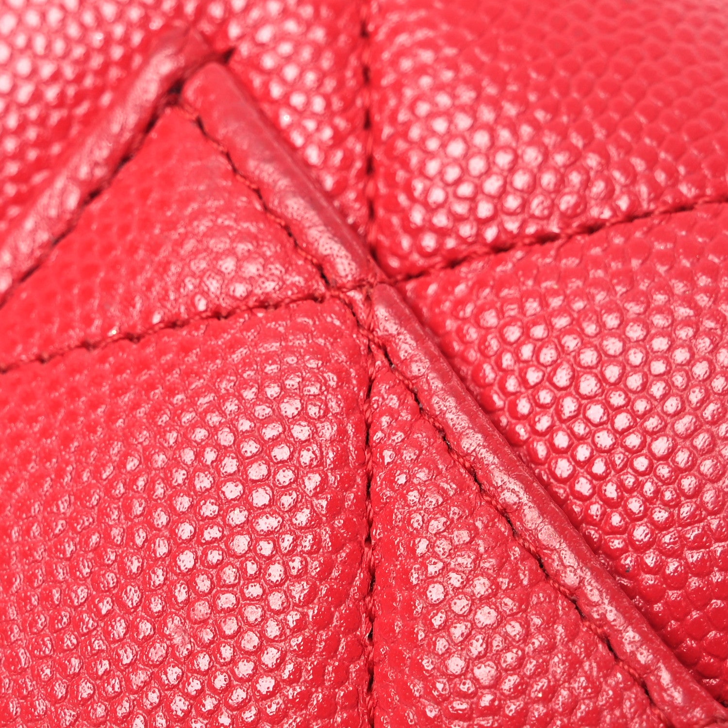 Chanel Caviar Quilted Large Gusset Flap Wallet Red 17 of 17