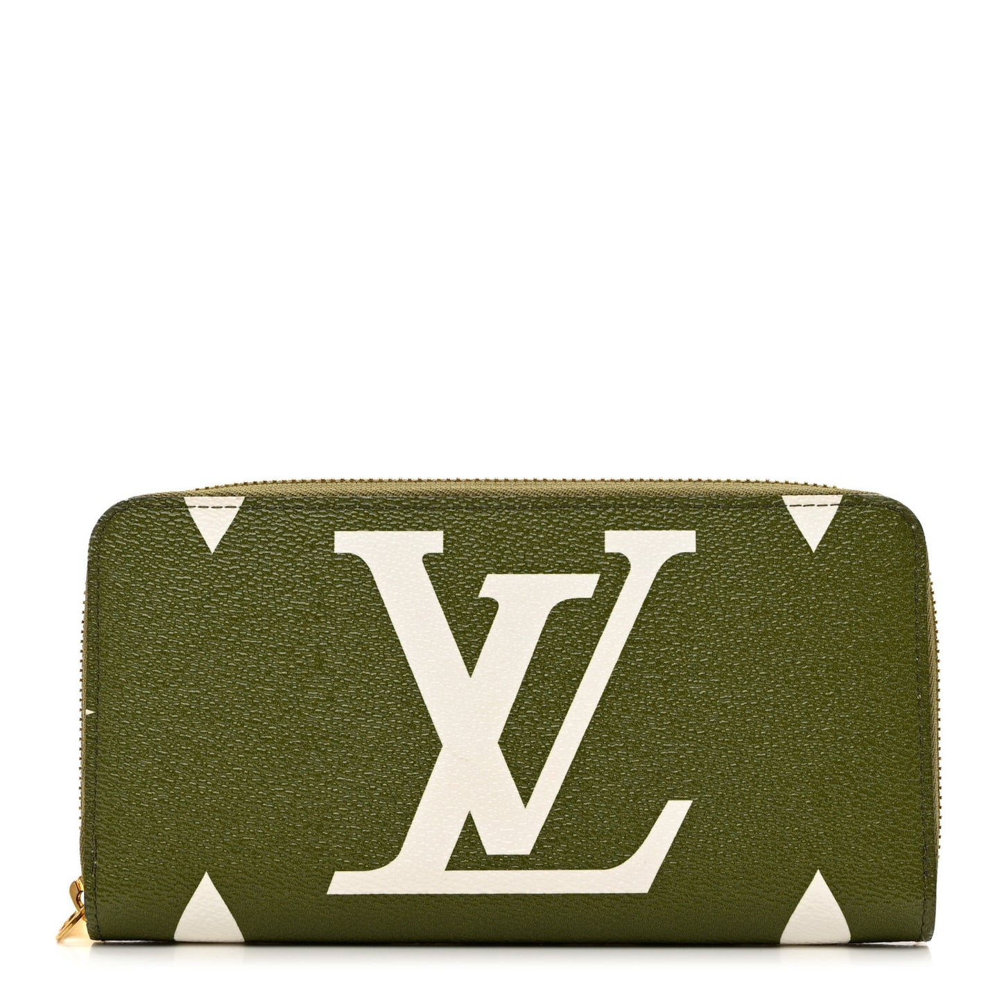 Monogram Giant Zippy Wallet Kaki White