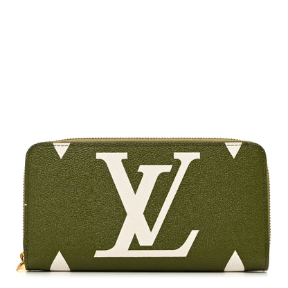 Louis Vuitton Monogram Giant Zippy Wallet Kaki White 1 of 7