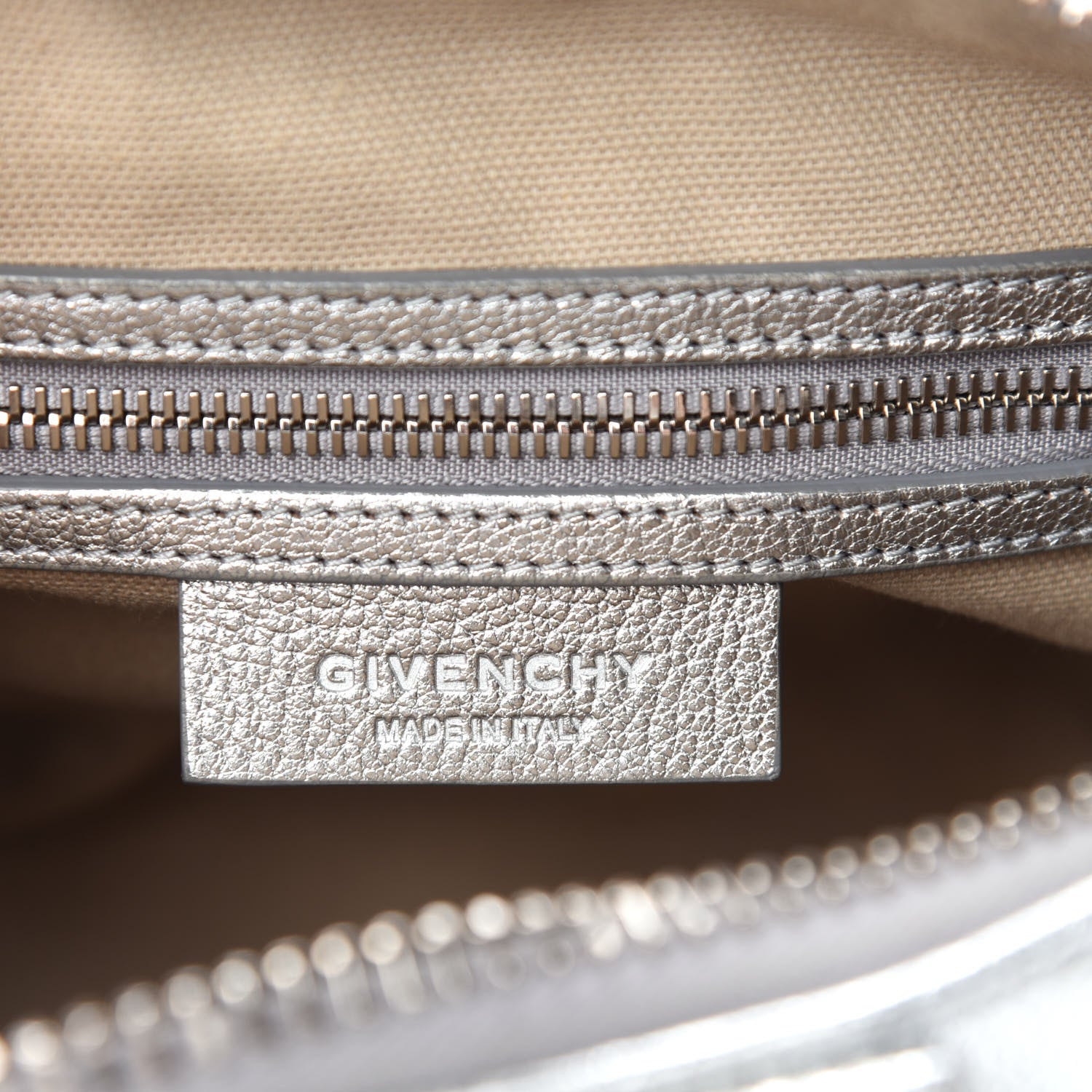 Givenchy Metallic Sugar Goatskin Mini Antigona Silver 12 of 14