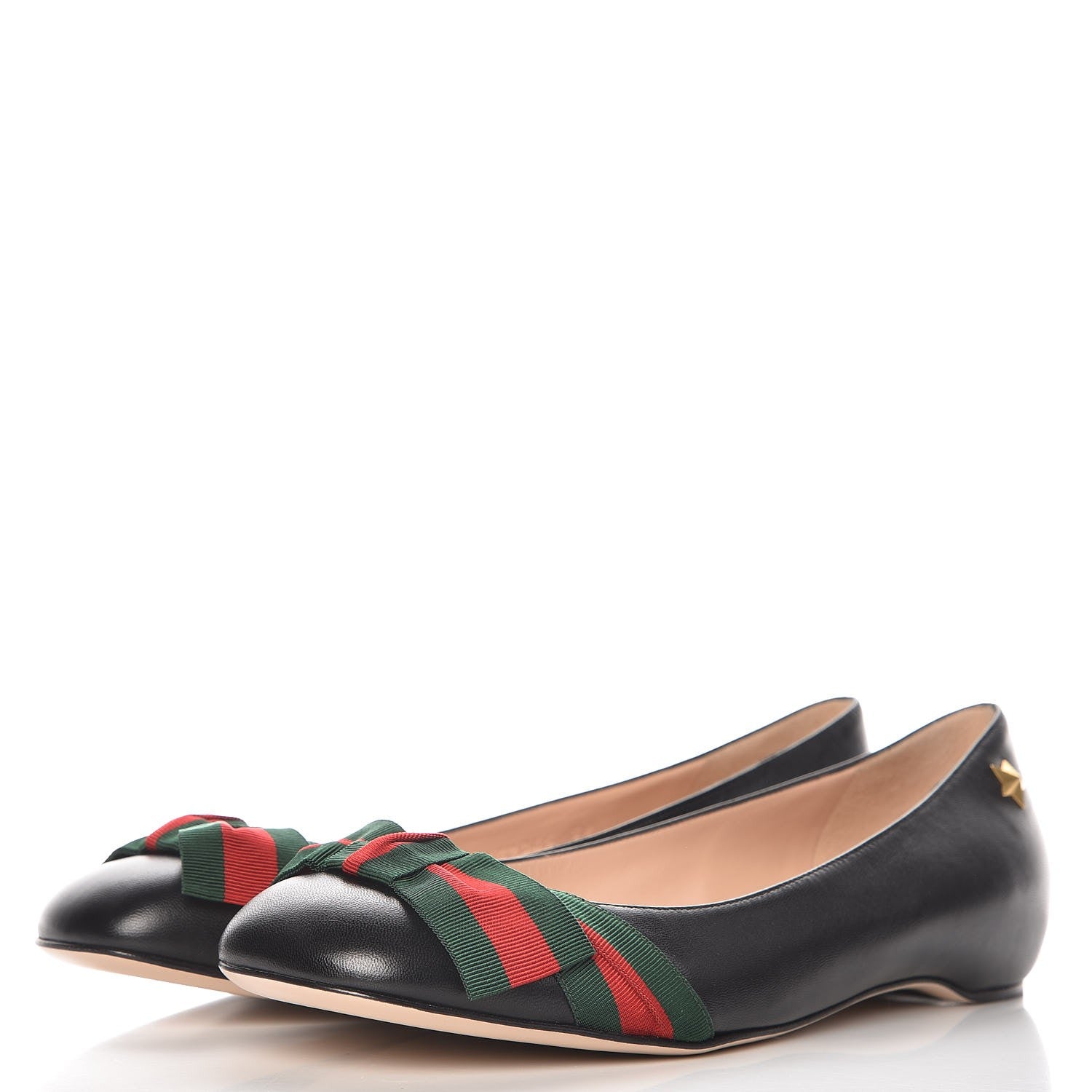 Gucci Calfskin Web Ballerina Flat 39 Nero Black 2 of 10