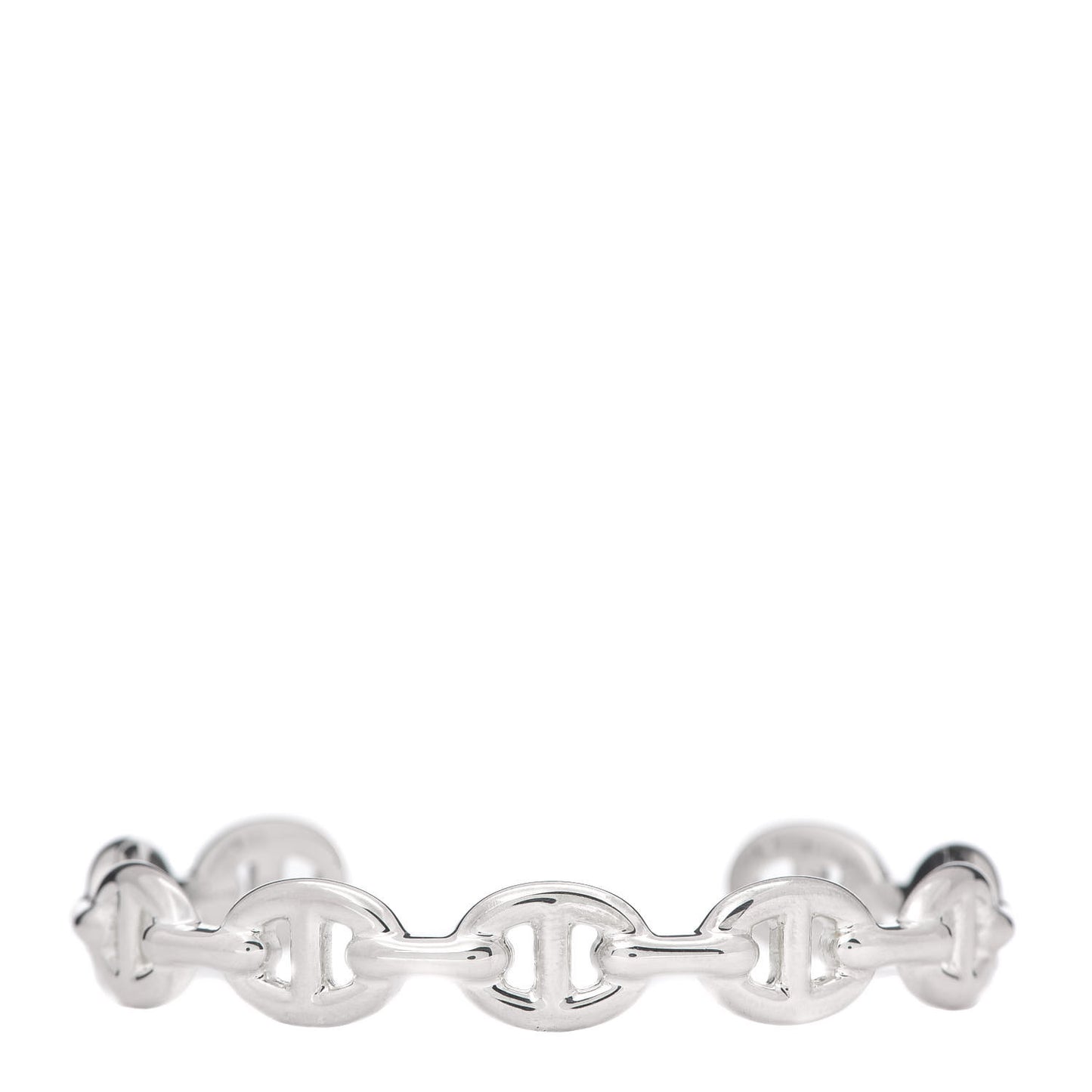 Sterling Silver MM Chaine d'Ancre Enchainee Cuff Bracelet ST