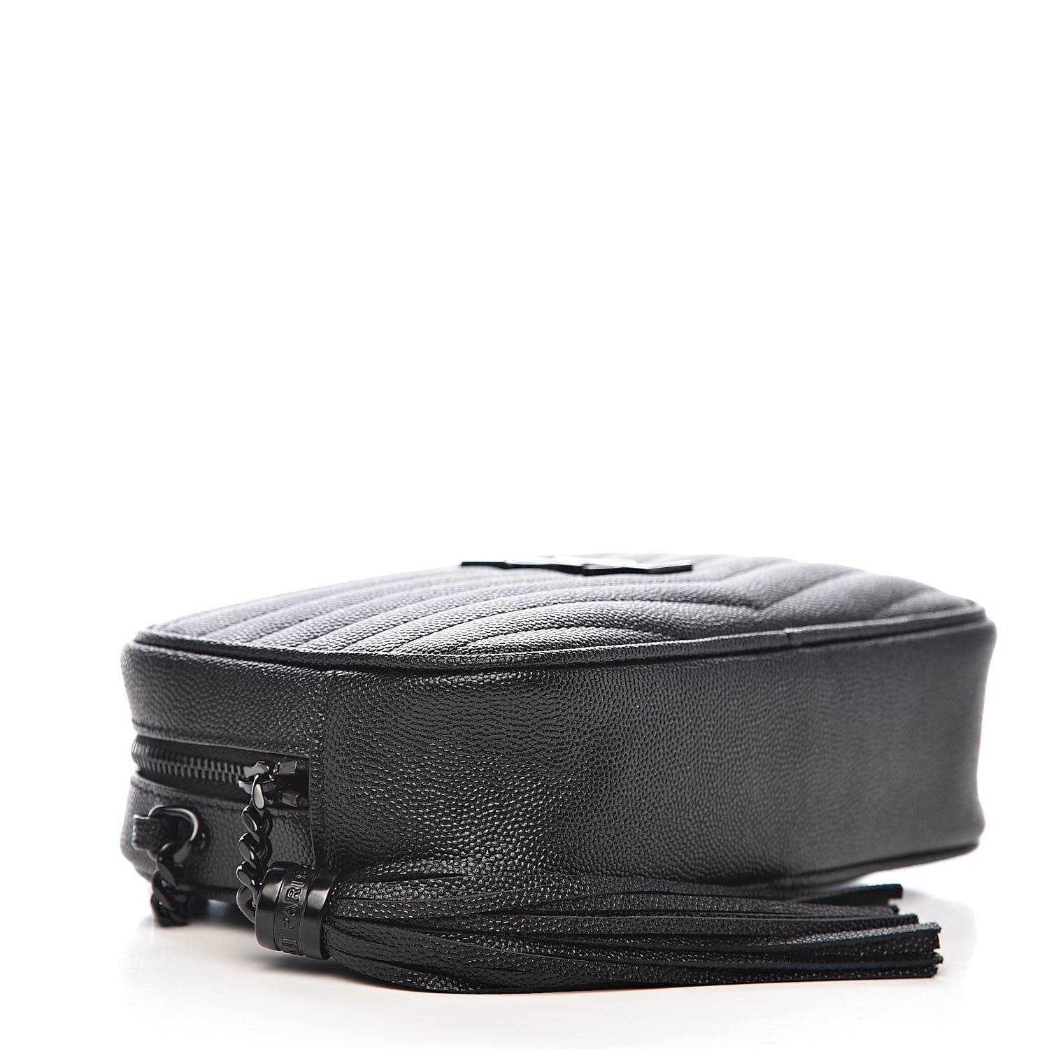 Saint Laurent Grain De Poudre Matelasse Monogram Mini Lou Camera Bag Black 4 of 10