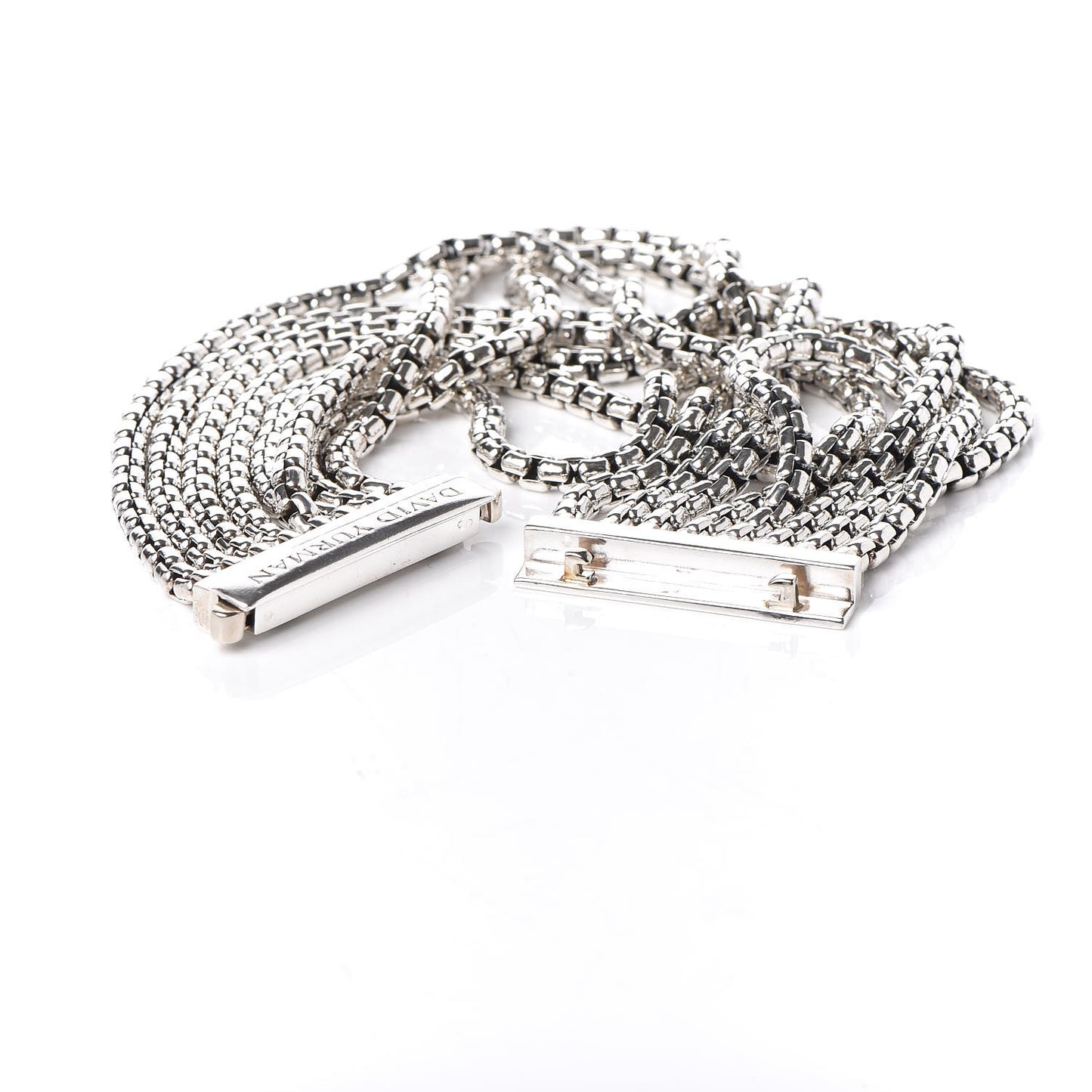 Sterling Silver Eight-Row Box Chain Bracelet