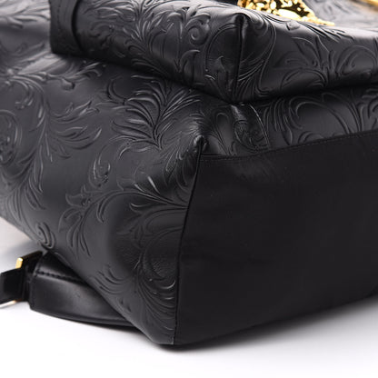 Versace Calfskin Embossed Palazzo Medusa Backpack Black 8 of 9