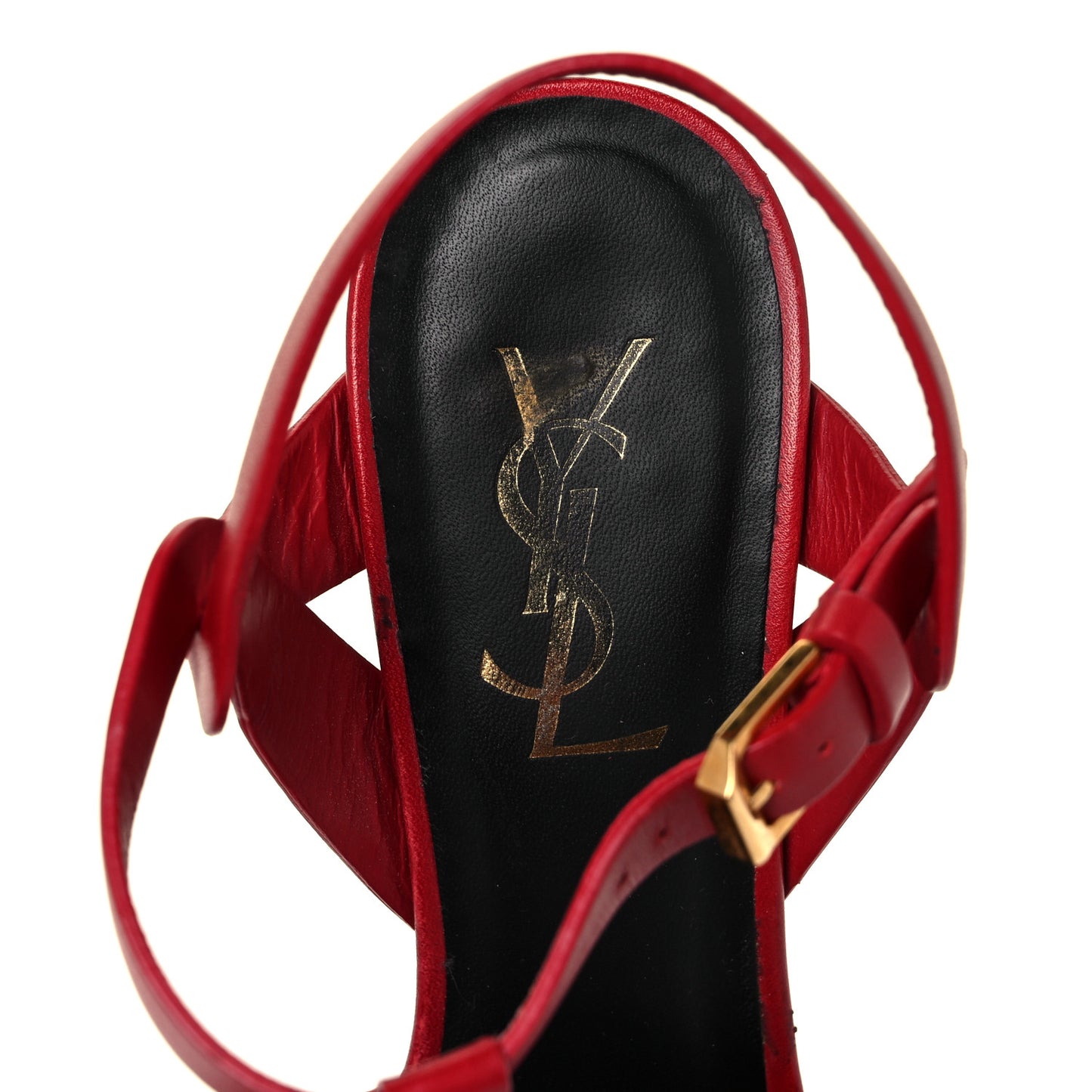 Calfskin Tribute 75 Platform Sandals 37 Rouge Orient