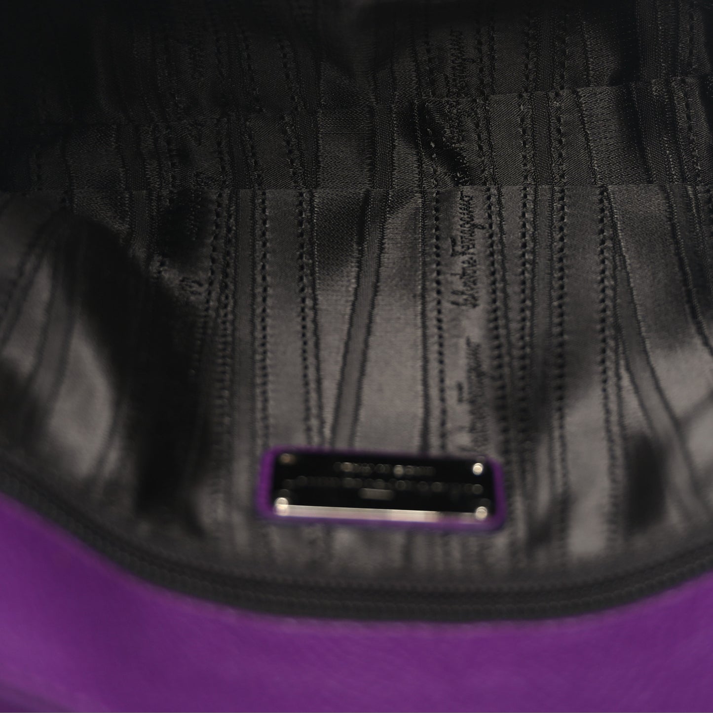 Calfskin Abbey Crossbody Purple