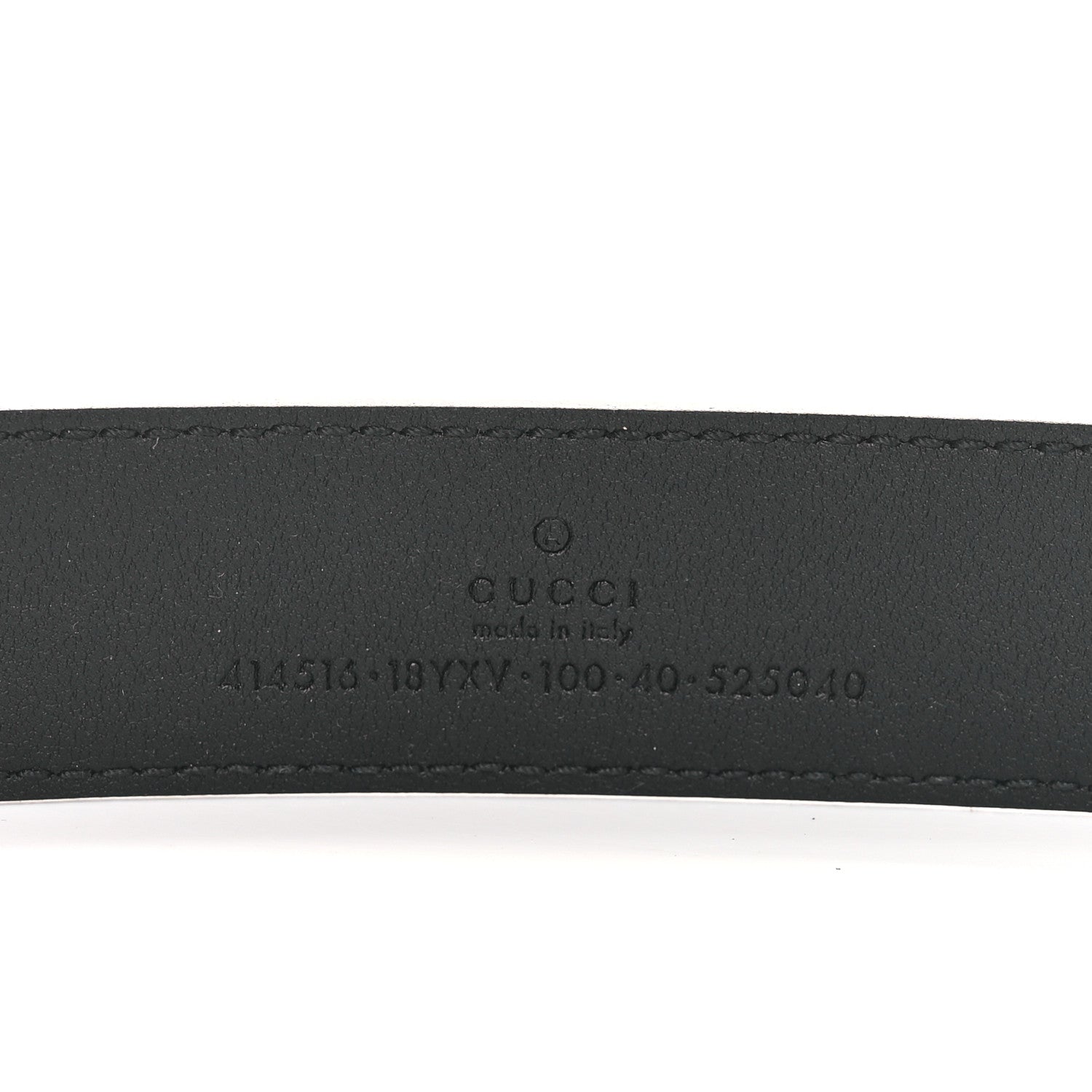Gucci Azalea Calfskin Enamel Monochrome Double G 30mm Belt 100 40 Black 3 of 5