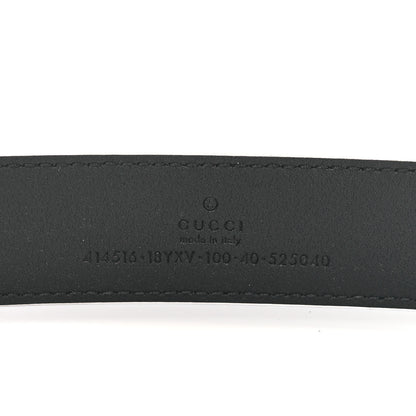 Gucci Azalea Calfskin Enamel Monochrome Double G 30mm Belt 100 40 Black 3 of 5
