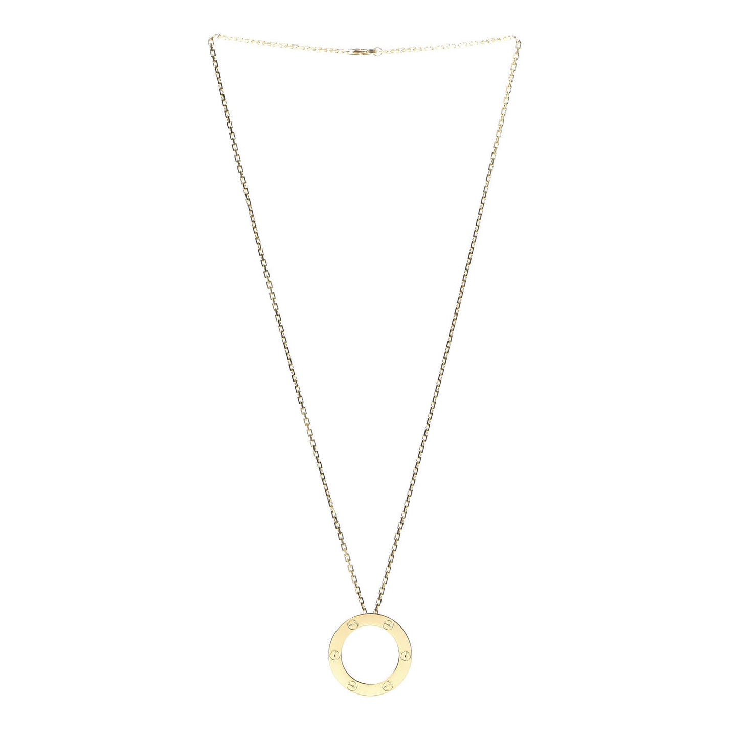 18K Yellow Gold LOVE Pendant Necklace