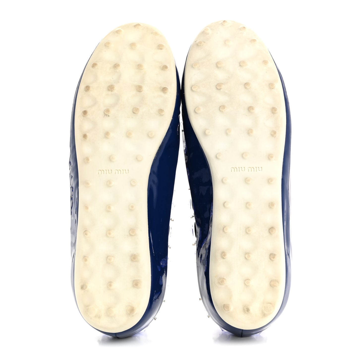 Patent Sequin Beaded Flats 35.5 Blue
