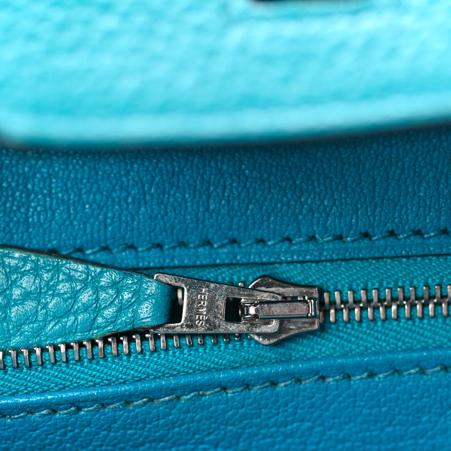 Taurillon Clemence Birkin 30 Bleu Izmir