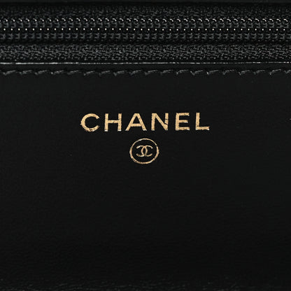 Chanel Lambskin Quilted Trendy CC Wallet On Chain WOC Black 6 of 9