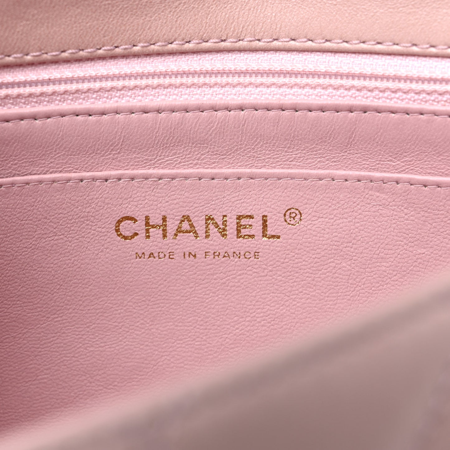 Lambskin Quilted Medium Single Flap Light Pink