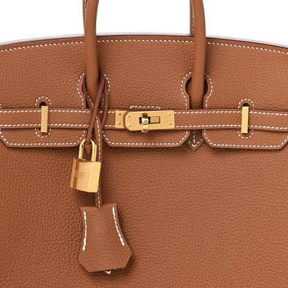 Hermes Togo Birkin 25 Gold 7 of 12