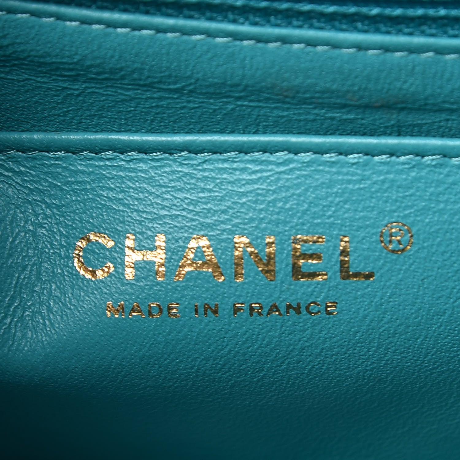 Chanel Caviar Quilted Mini Rectangular Flap Turquoise 7 of 11