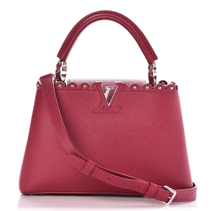Louis Vuitton Taurillon Lace Croquets Capucines BB Groseille 1 of 8