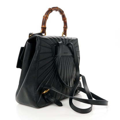Gucci Calfskin Bamboo Trapuntata Queen Margaret Backpack Black 3 of 13