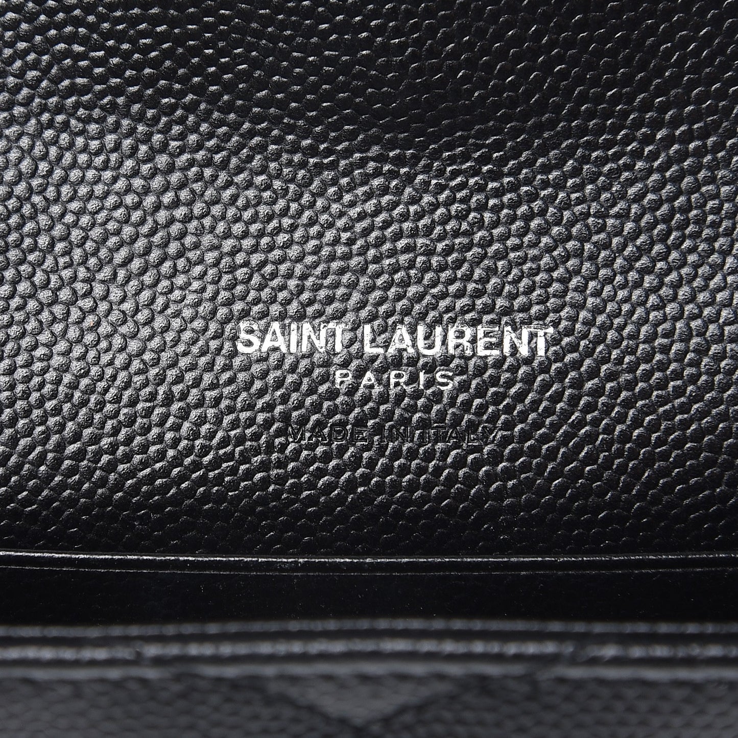 Grain De Poudre Matelasse Chevron Small Monogram Envelope Wallet Black