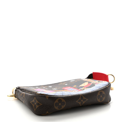 Louis Vuitton Monogram 2021 Christmas Animation London Mini Pochette Accessories Red 4 of 7