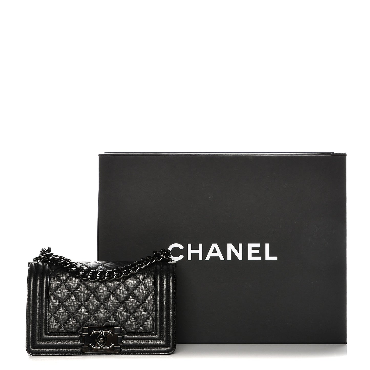Caviar Quilted Small Boy Flap So Black