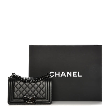 Chanel Caviar Quilted Small Boy Flap So Black 9 of 9