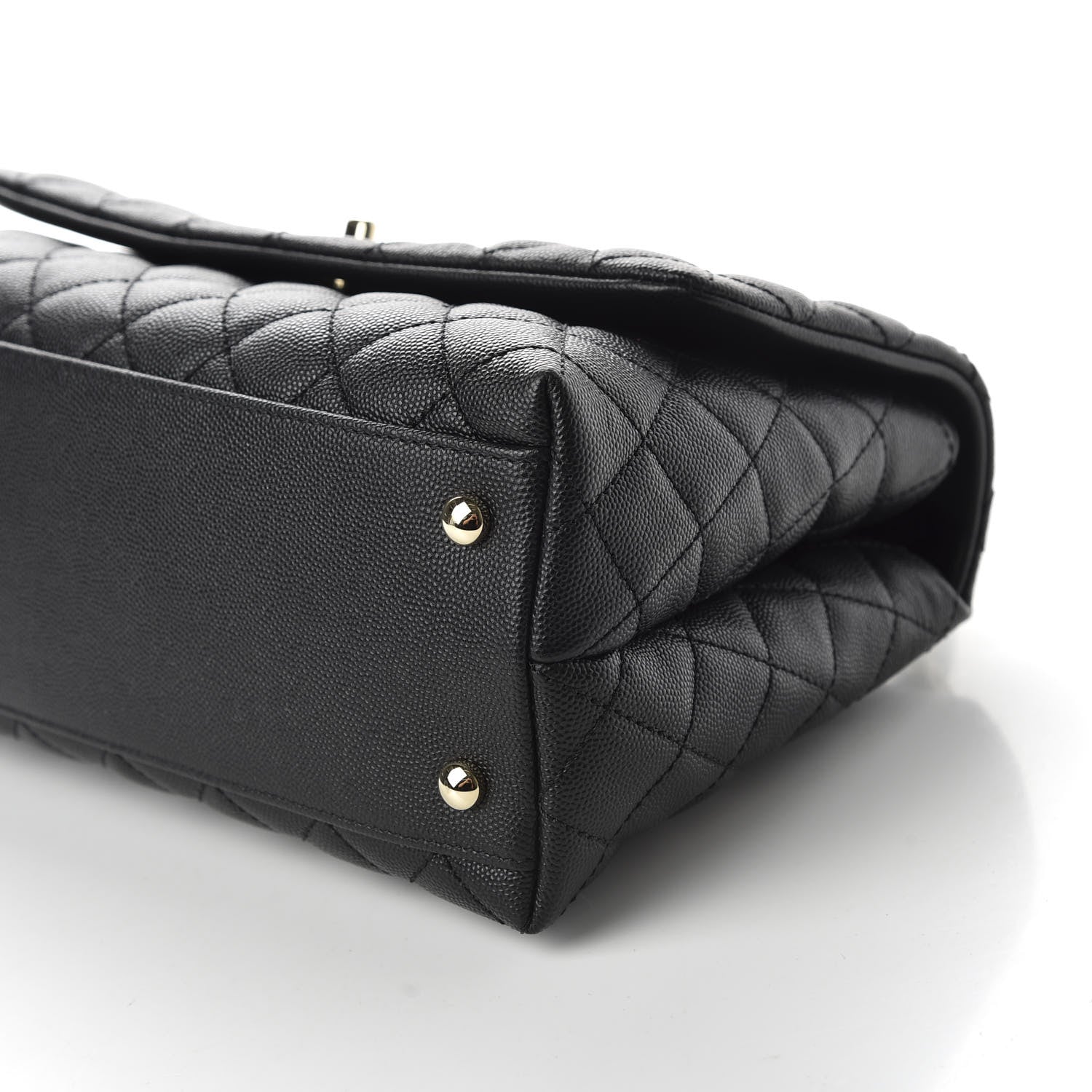 Chanel Caviar Quilted Small Coco Handle Flap Black 7 of 11