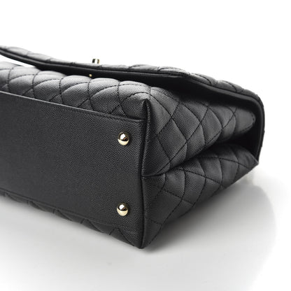 Chanel Caviar Quilted Small Coco Handle Flap Black 7 of 9