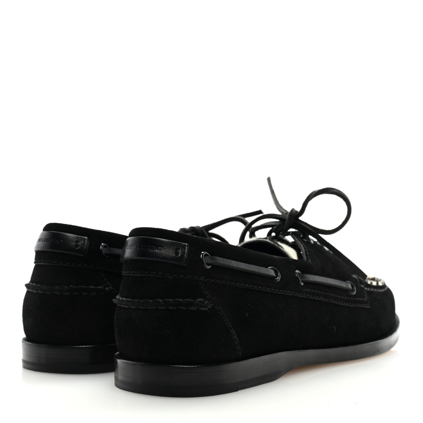 Suede Calf Hair Zebra Penny Loafers 41 Black White
