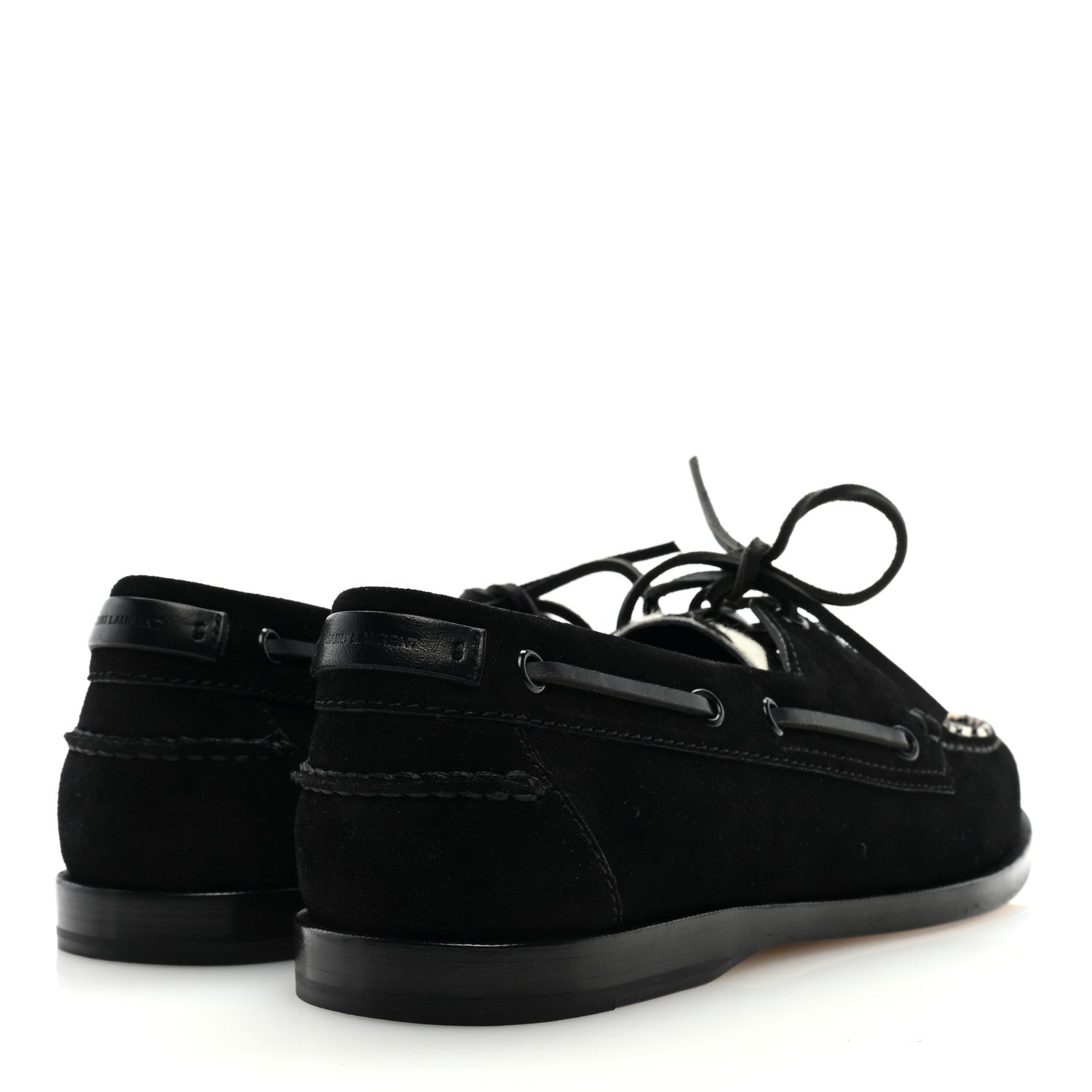Saint Laurent Suede Calf Hair Zebra Penny Loafers 41 Black White 4 of 7