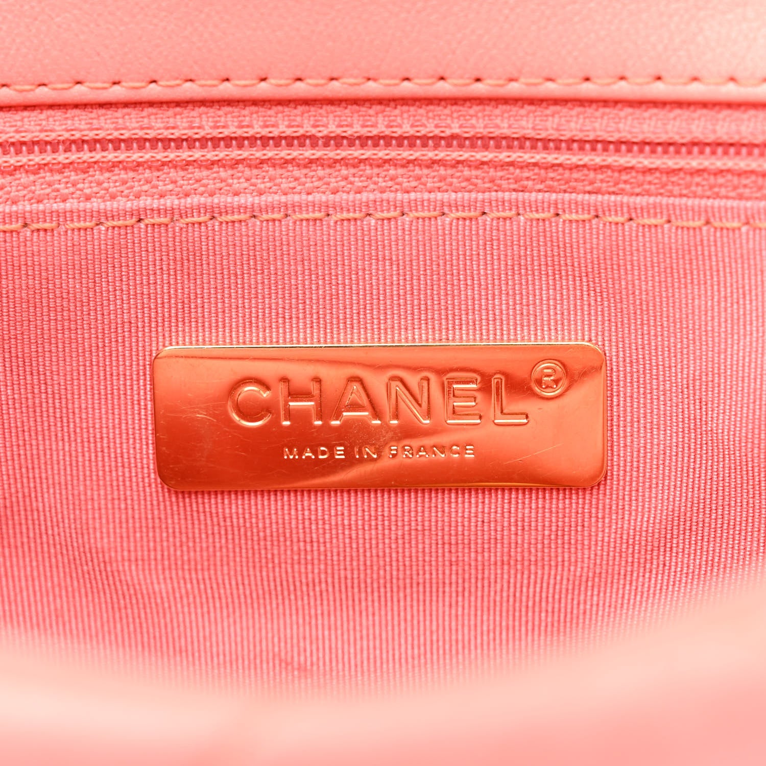 Chanel Goatskin Quilted Medium Chanel 19 Flap Coral 6 of 11