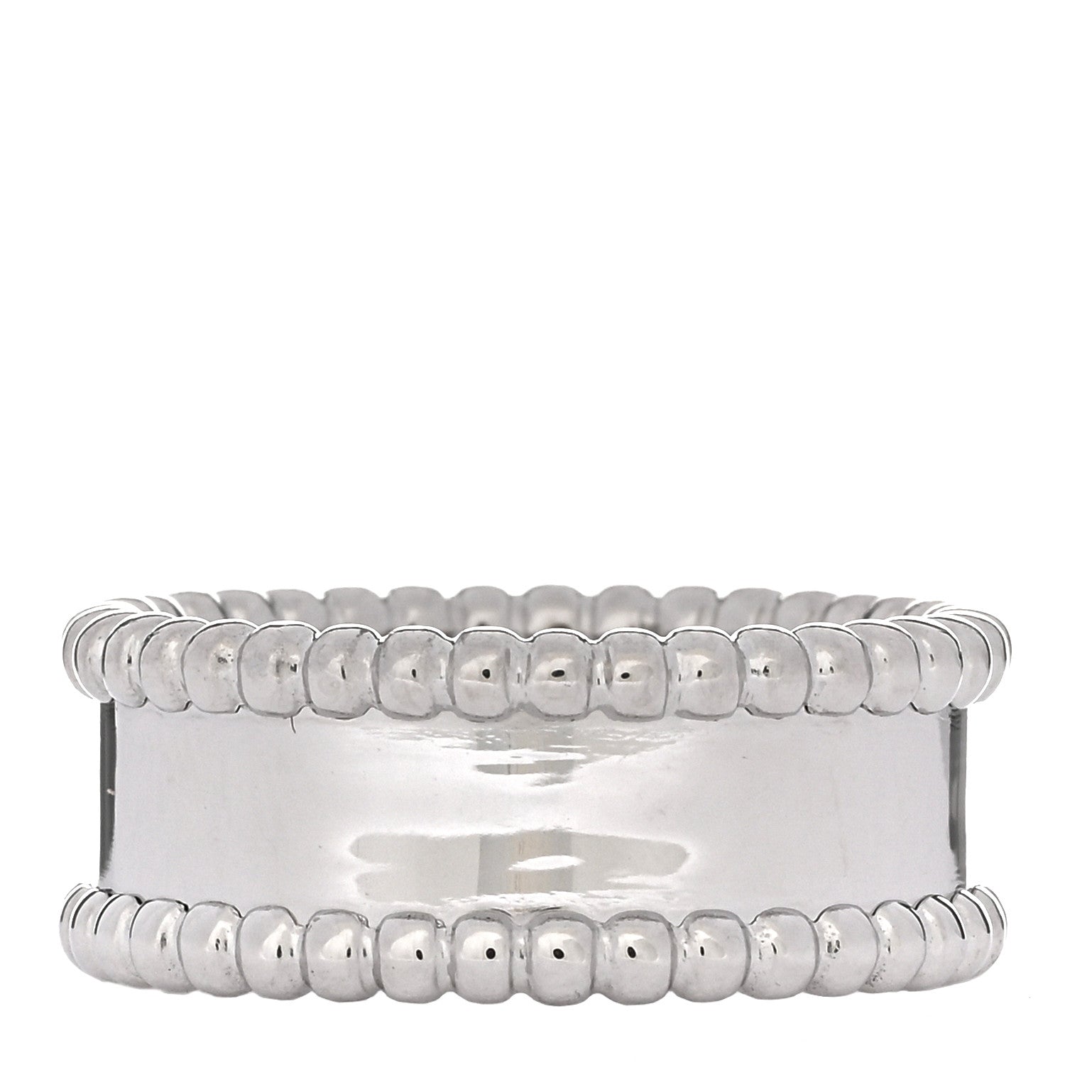 Van Cleef & Arpels 18K White Gold Perlee Signature Ring 51 5.75 3 of 5