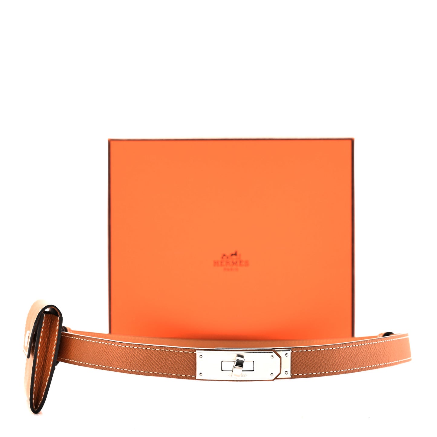 Epsom Kelly Pocket Belt Gold
