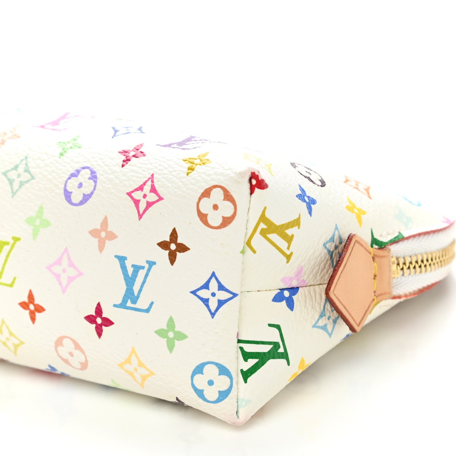 Louis Vuitton Monogram Multicolor Cosmetic Pouch White Litchi 8 of 8