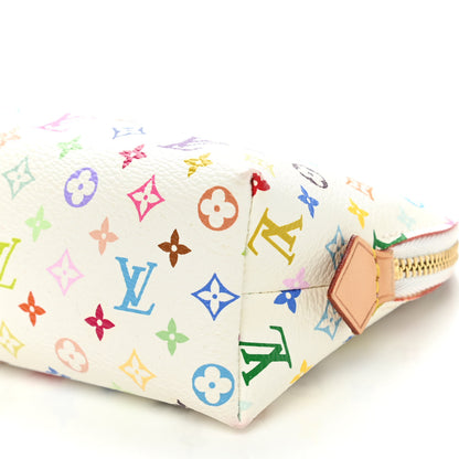 Louis Vuitton Monogram Multicolor Cosmetic Pouch White Litchi 8 of 8