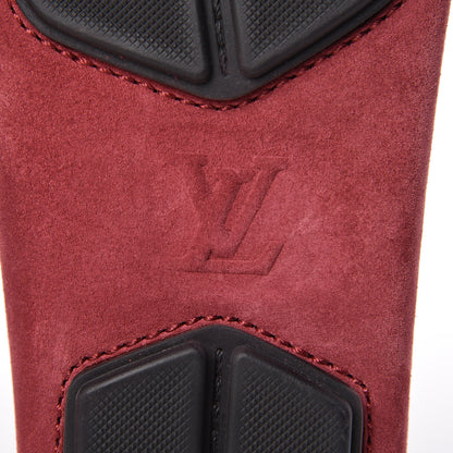 Louis Vuitton Suede Mens Lombok Mocassin Loafers 7.5 Red 7 of 9