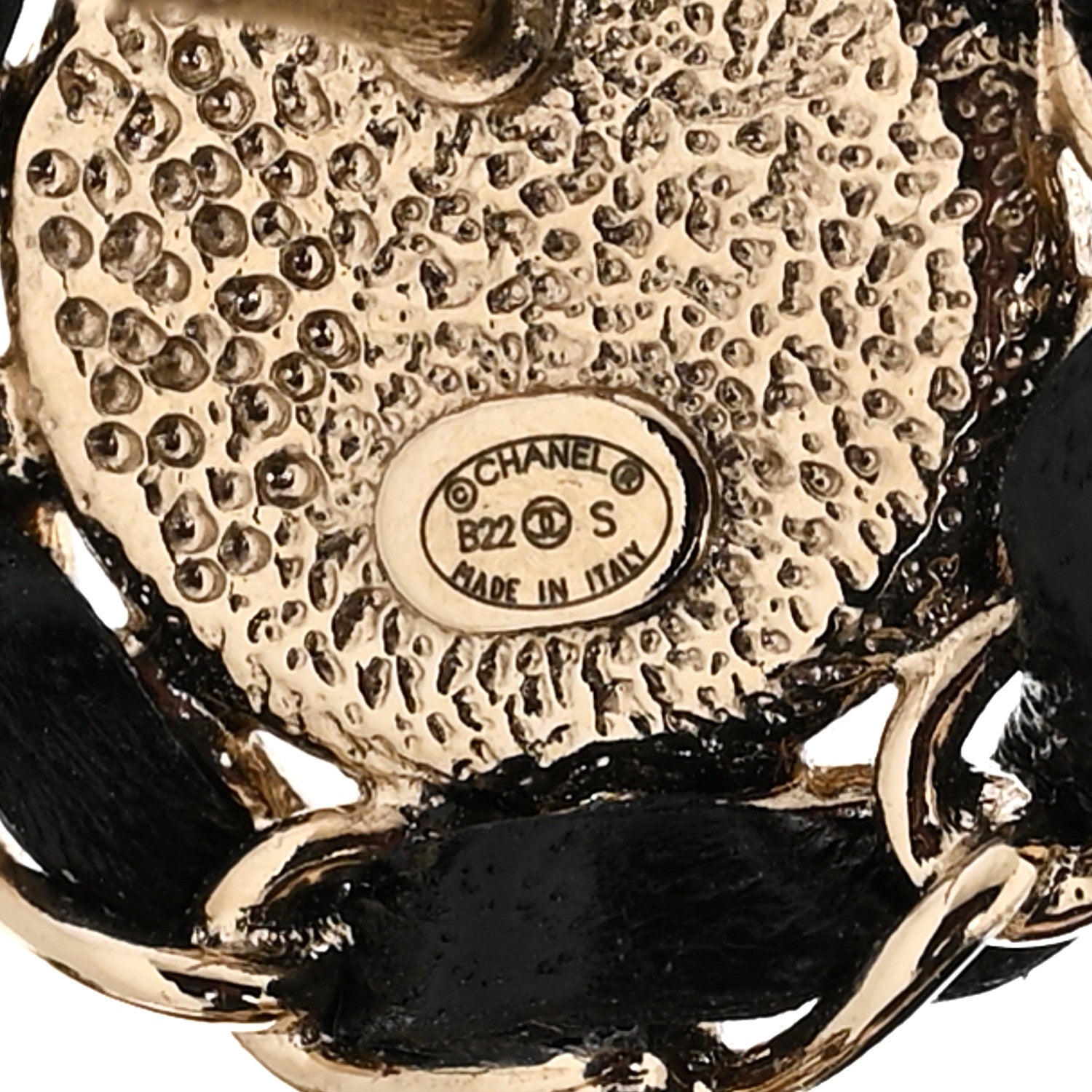 Chanel Lambskin CC Chain Drop Earrings Black Gold 4 of 5