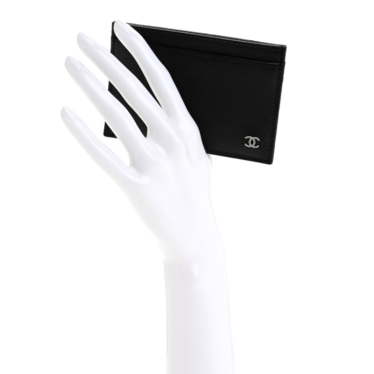 Grained Calfskin CC Card Holder Black
