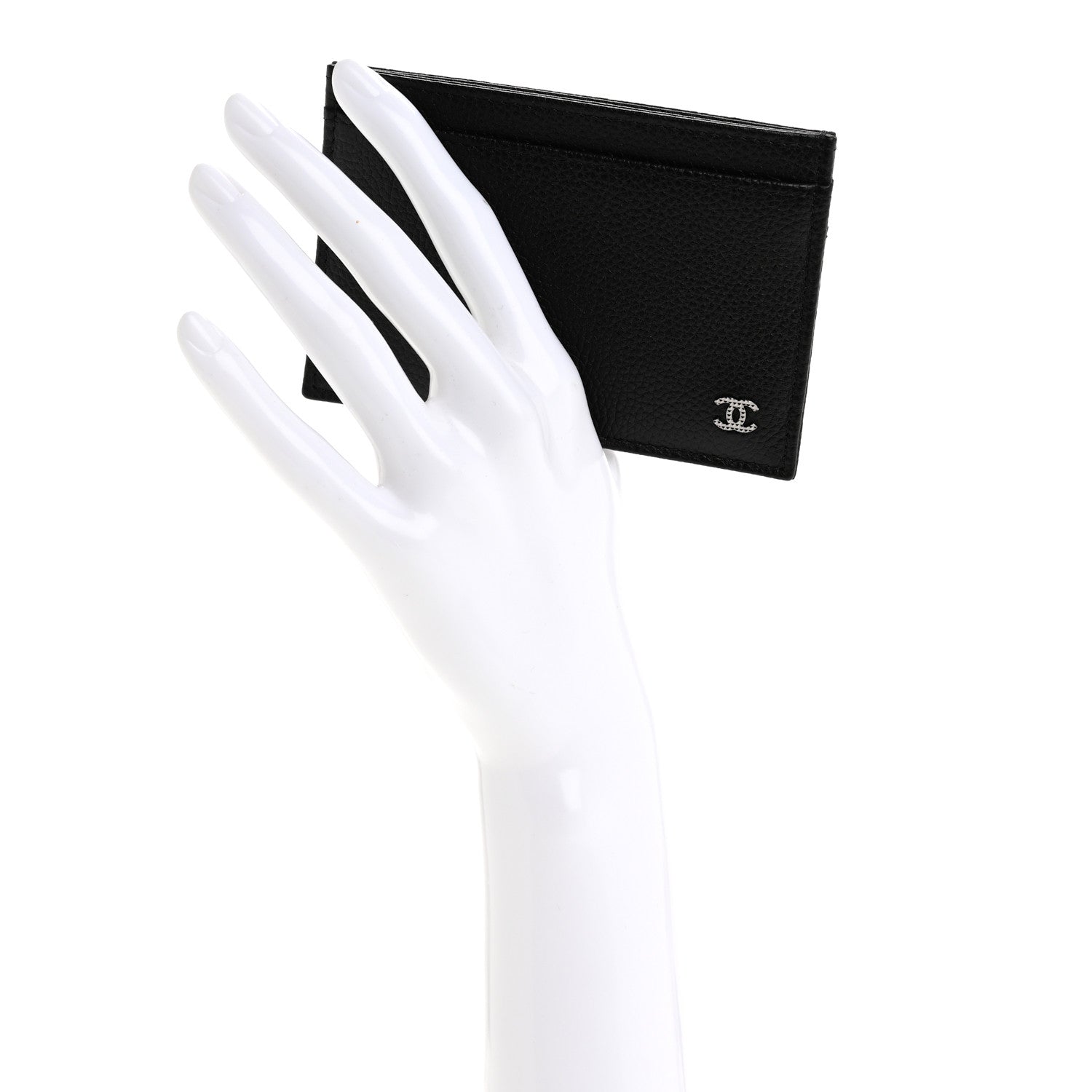 Chanel Grained Calfskin CC Card Holder Black 2 of 11
