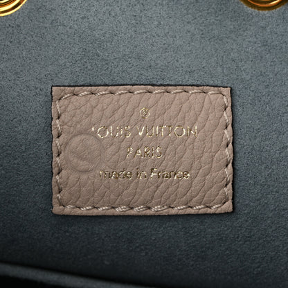 Louis Vuitton Calfskin Lockme Bucket MM Greige 6 of 9