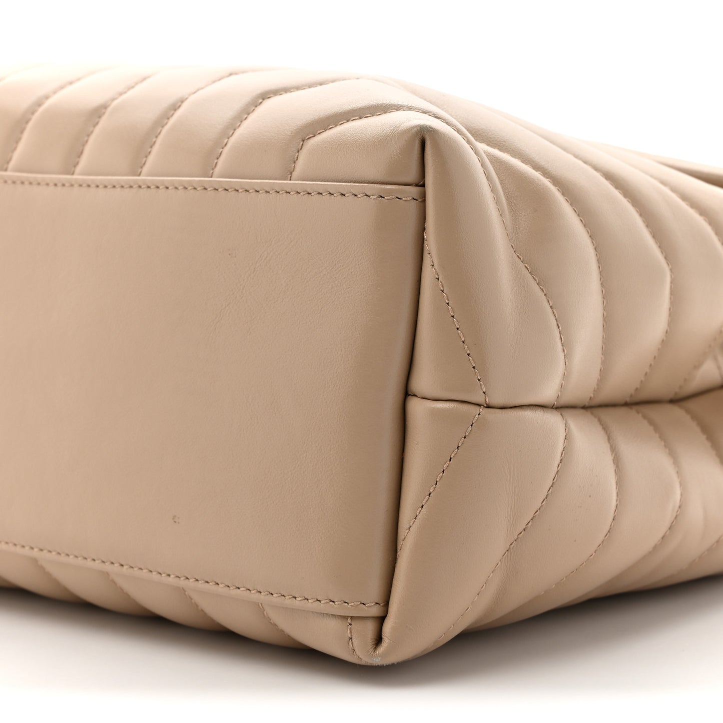 Calfskin Y Quilted Monogram Medium Loulou Chain Satchel Dark Beige