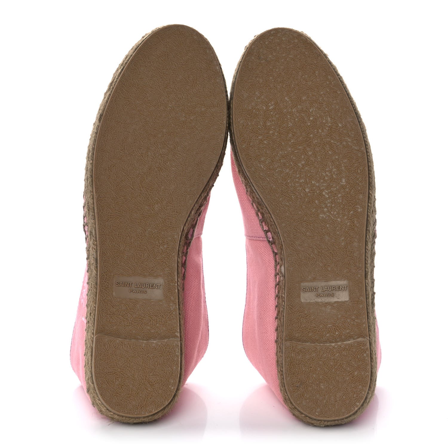 Saint Laurent Canvas Elba Light Logo Embroidered Espadrilles 36 Pink 6 of 11