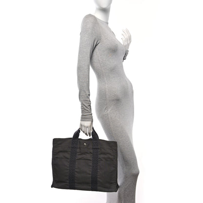 Hermes Canvas Herline Tote MM Grey 2 of 9