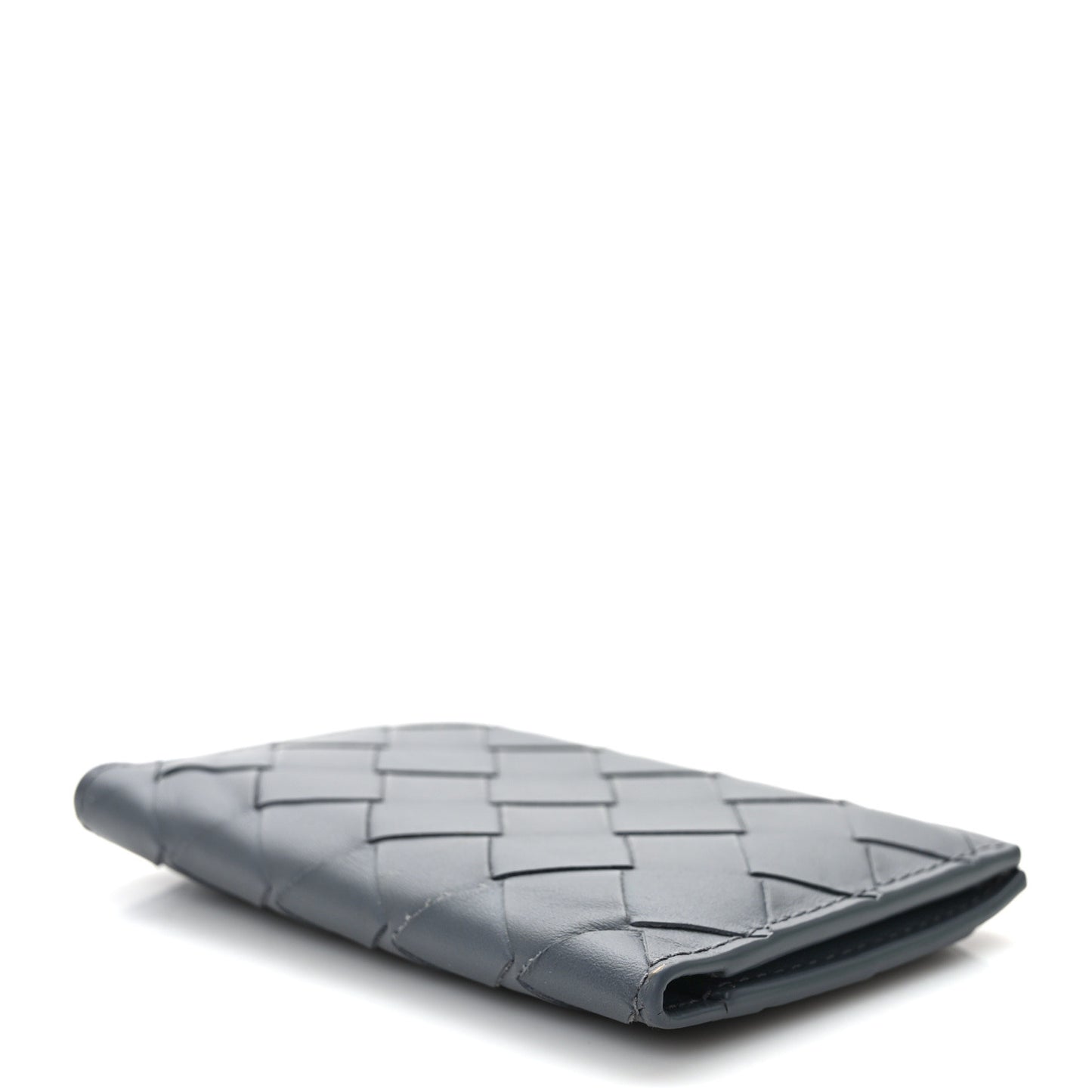 Nappa Maxi Intrecciato Bi-Fold Card Holder Thunder
