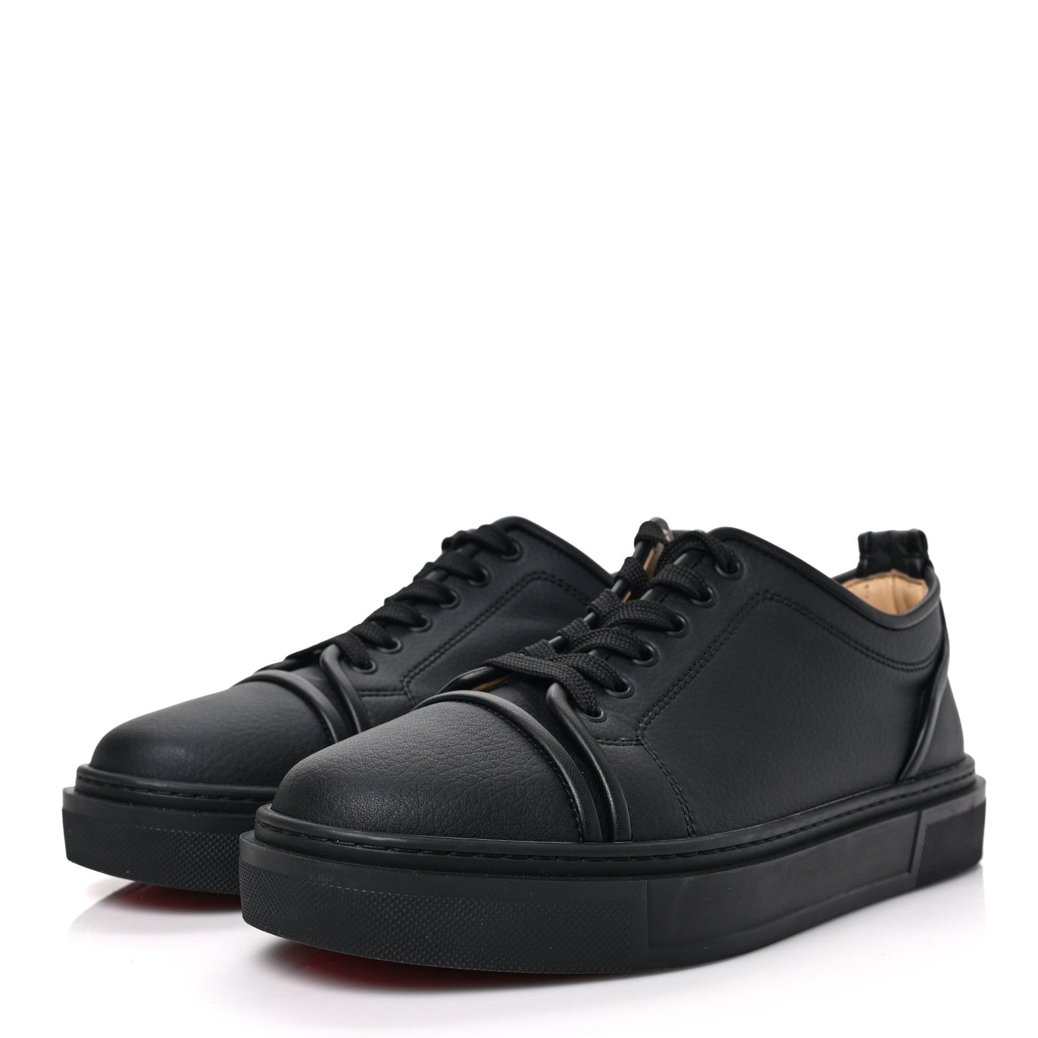 Christian Louboutin Calfskin Mens Adolon Junior Low Top Sneaker 42 Black 3 of 7