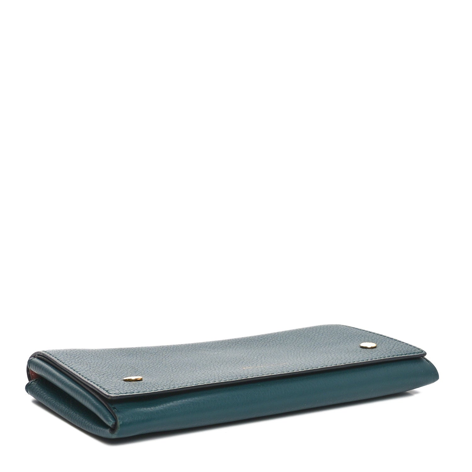 Burberry Grained Calfskin Somerset Marais Long Wallet Dark Cyan 4 of 8