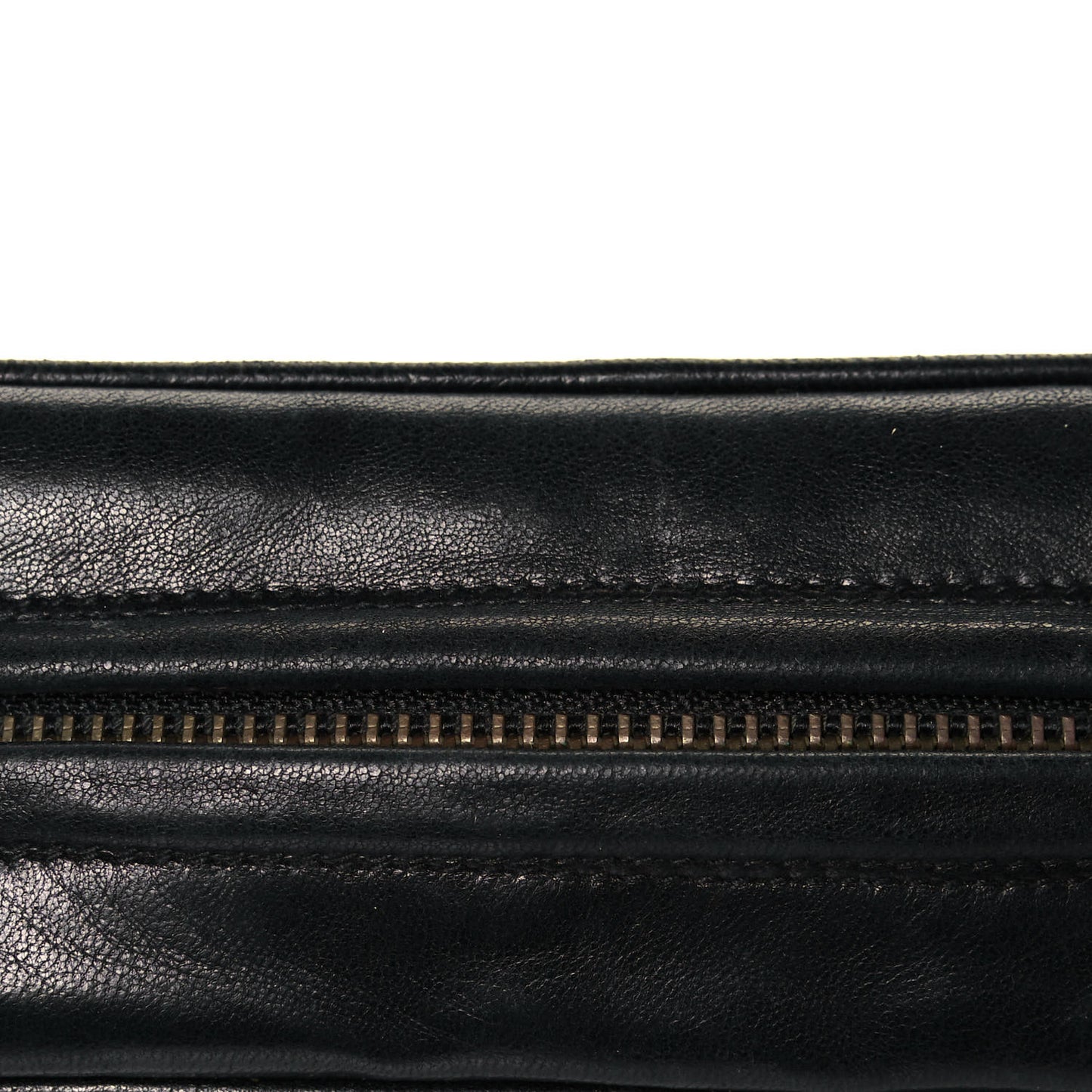 Lambskin Quilted Tassel Camera Case Black